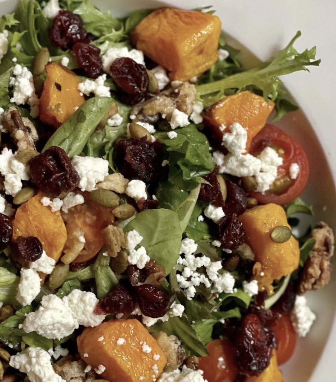 Fresh fruit and cheese salad
