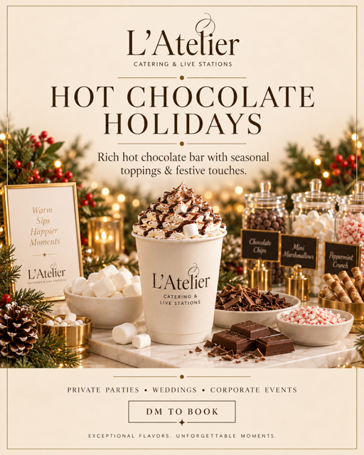 L’Atelier hot chocolate cart