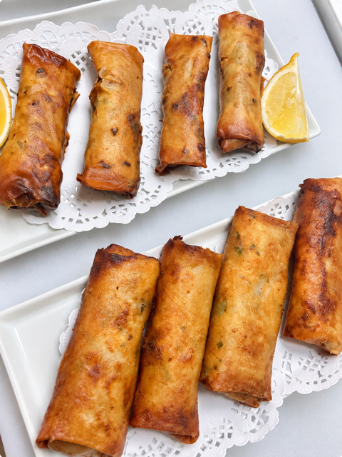 Golden crispy savory rolls